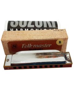 Gaita Harmônica Afinação Si ( B ) Suzuki Folk Master MR 1072B