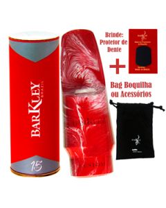 Boquilha Sax Soprano Barkley Pop 7 Kustom Vermelha Branca Bag Protetor Brindes