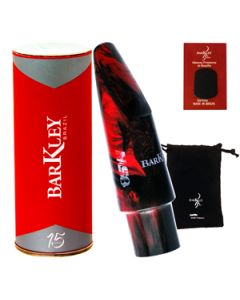 Boquilha Sax Tenor Barkley MS8 Marquinhos Vermelha Preta Bag Protetor Brindes