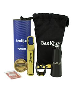Boquilha Sax Tenor Barkley Verdot 8 Metal Dourado ( Gold ) Completa Brinde Protetor Bag