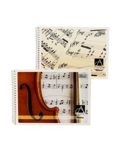 Caderno de Música Espiral Capa Flexível 1/4 Académie
