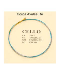 Corda Ré Avulsa Violoncelo Cello Mauro Calixto Tradicional 2º Corda