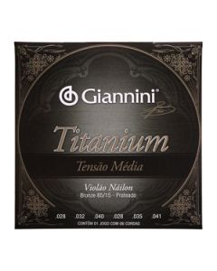 Encordoamento Violão Náilon Tensão Média Titanium Giannini GENWTM