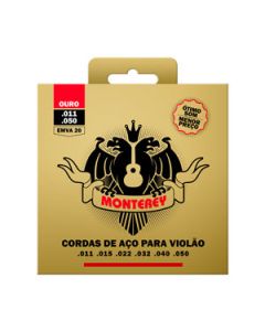 Encordoamento Violão Aço .011 / .050 Ouro Monterey EMVA20 by Solez Strings