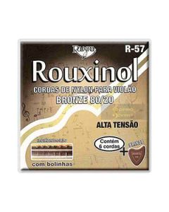 Encordoamento Violão Nylon Com Bolinha Bronze Rouxinol R57