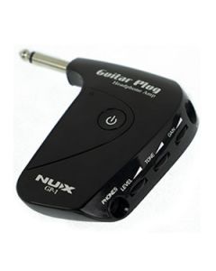 Mini Amplificador Fone Ouvido Guitar Plug P10 Guitarra Baixo GP1 NUX c/ Distorção