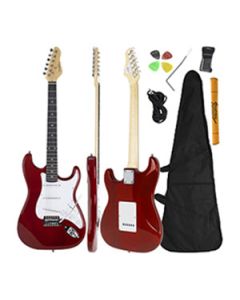 Guitarra Stratocaster Giannini Standard Séries Vermelho Alto Brilho Escudo Branco c/ Capa + Acessórios ( TRD / WH )