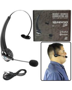 Headset Fone Ouvido Sem Fio c/ Microfone Lapela Bluetooh Business Soundcasting Soundvoice