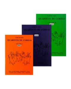 Kit Álbum Quarteto de Cordas Vol 1 Vol 2 Vol 3 DVD Nelson Gama