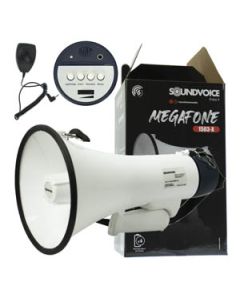 Megafone de Mão Grande com Microfone Gravação 15W RMS Soundvoice Cód. MF1503X (Padrão)