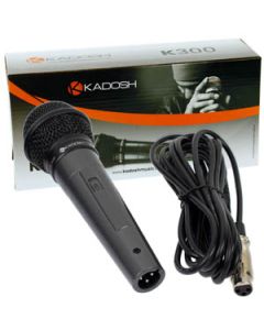 Microfone Mão c/ Fio Dinâmico Cardioide Kadosh K300 + Cabo Cod. 28165