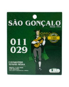 Pack c/ 3 Encordoamentos 011/029 Níquel c/ Bolinha Cavaquinho São Gonçalo Cód. 131TP