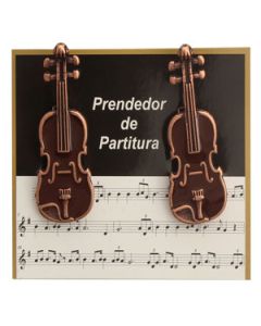 Prendedor Partitura Hinário Clipet Violino Paganini
