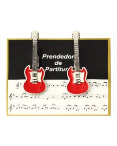 Prendedor Partitura Hinário Clipet Guitarra Paganini
