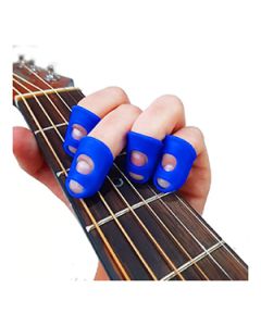 Protetor Ponta De Dedo Silicone Azul Guitarra Violão KL Musical ( Kit c/ 4un ) (Padrão)