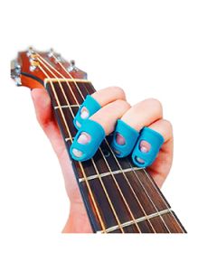 Protetor Ponta De Dedo Silicone Azul Claro Guitarra Violão KL Musical ( Kit 4un )