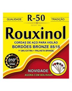 Encordoamento Violão Aço .010 Bronze 85/15 Rouxinol R50 
