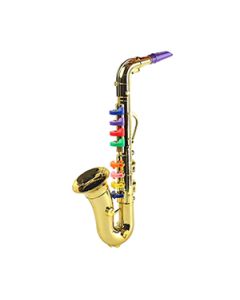 Saxofone Brinquedo Infantil Gold 8 Teclas Coloridas ABS KL Musical ( Criança +3 anos )