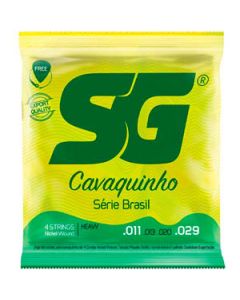 Encordoamento Aço Níquel Bolinha Tensão Alta Cavaquinho SG Série Brasil + Brinde Corda Palheta