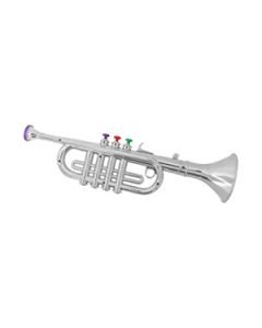 Trompete Brinquedo Infantil Silver 3 Pistos Coloridos ABS KL Musical ( Criança +3 anos )