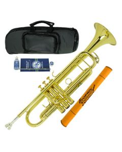 Trompete Sib Laqueado Profissional c/ Bag e Acessórios HS MUSICAL HSTR5-37