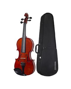Violino 4/4 Alto Brilho Tampo Maciço Spruce Michael VNM140 Linha Ébano Séries c/ Estojo e Acessórios