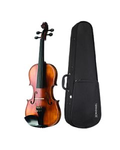 Violino 4/4 Fosco Tampo Maciço Spruce Michael VNM49 Linha Ébano Séries c/ Estojo e Acessórios