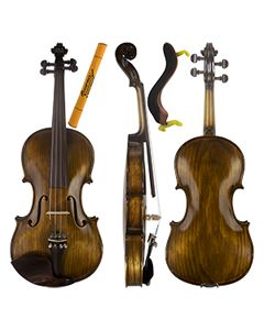 Viola de Arco Tamanho 41cm Tradicional Envelhecido Alto Brilho Rolim Mod. Orquestra Profissional c/ Estojo e Acessórios